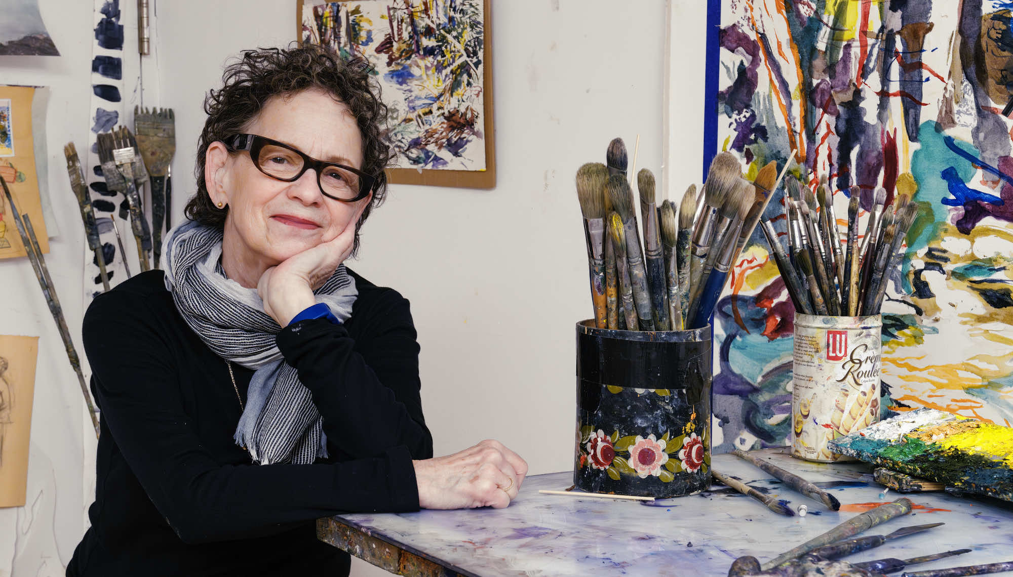 Susan G. Scott in her studio